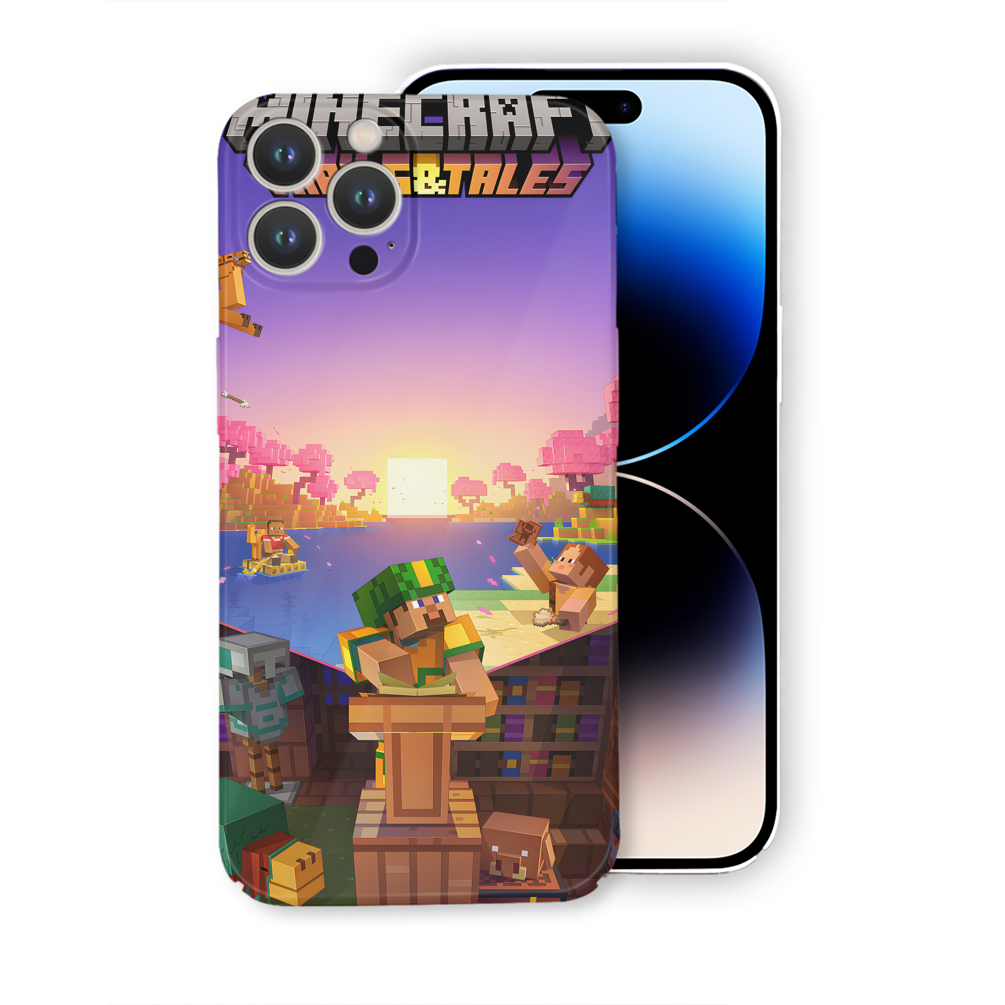 （画像用） マインクラフト ブロックの世界 Minecraft MC Block world 【iPhone 14シリーズ対応】ハードケース